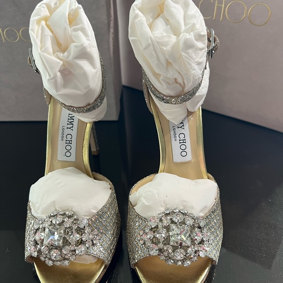Jimmy Choo silver heels - Picture 2 of 3